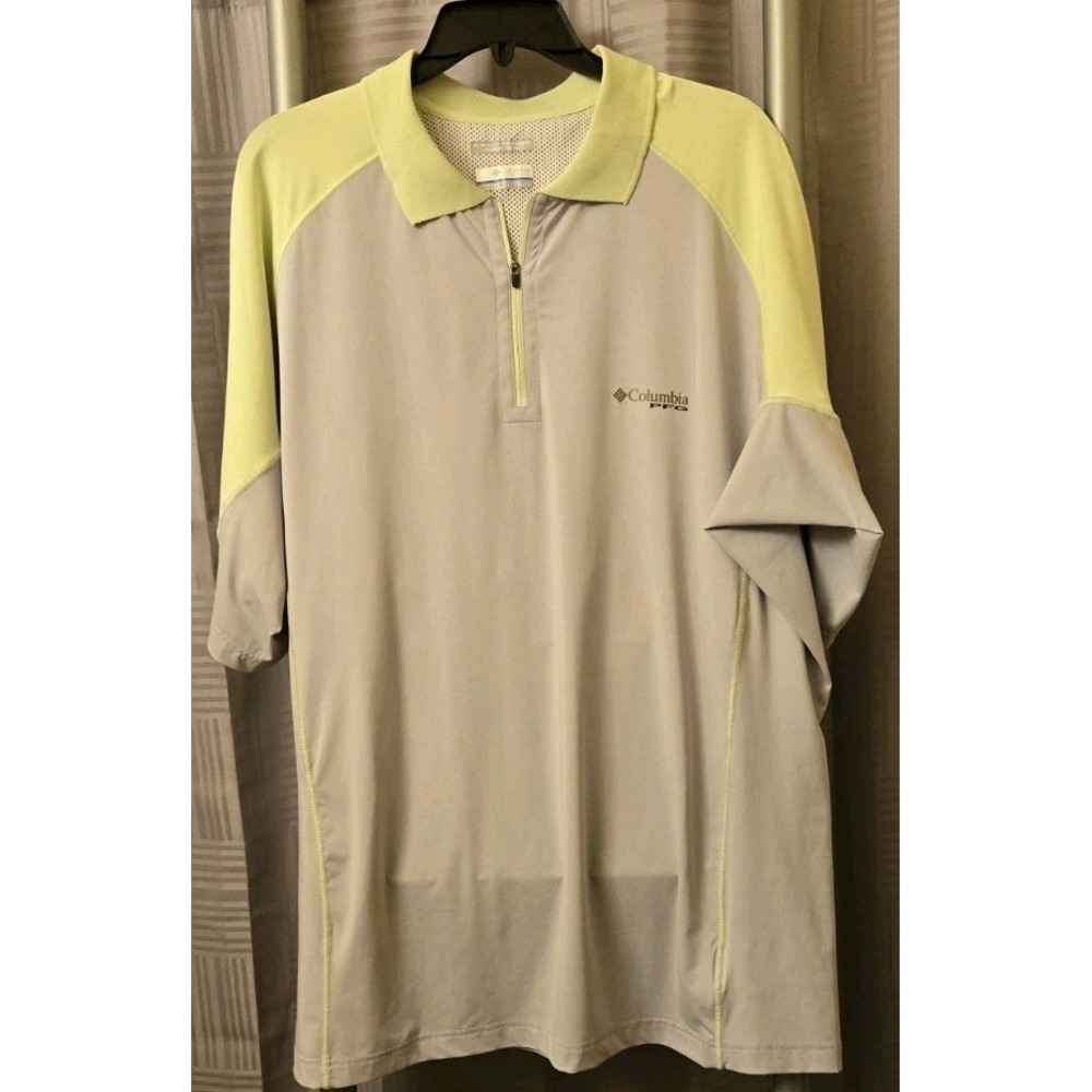 Columbia PFG Gray Green Omni-Freeze Quarter‎ Zip Fishing Pull Over Mens Size XL